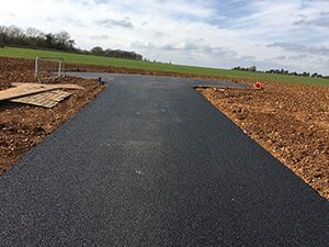 Access Road And Helipad Machine Lay In Cheltenham, Gloucester